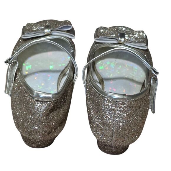 Stelle Glittery Gold Dress Shoes With Bow - Picture 3 of 4